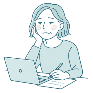 50代 考え事 メモ パソコン