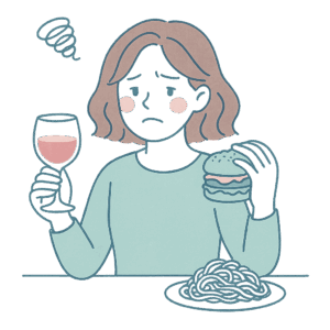 行動の変化　暴飲暴食　30代